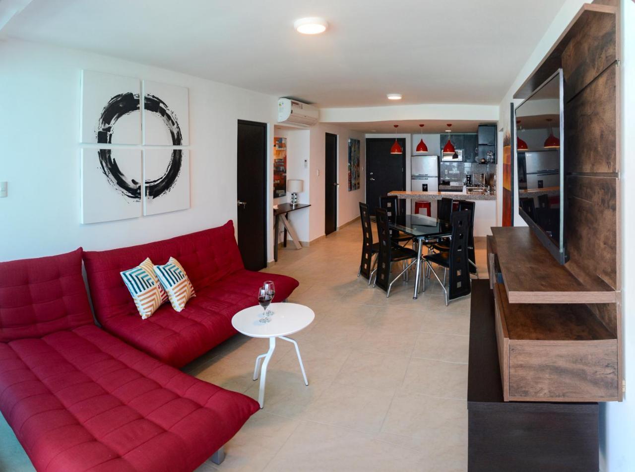 Apartmán Lindo Departamento Al Pie De Playa Edificio Torre Oceanica Salinas  Exteriér fotografie